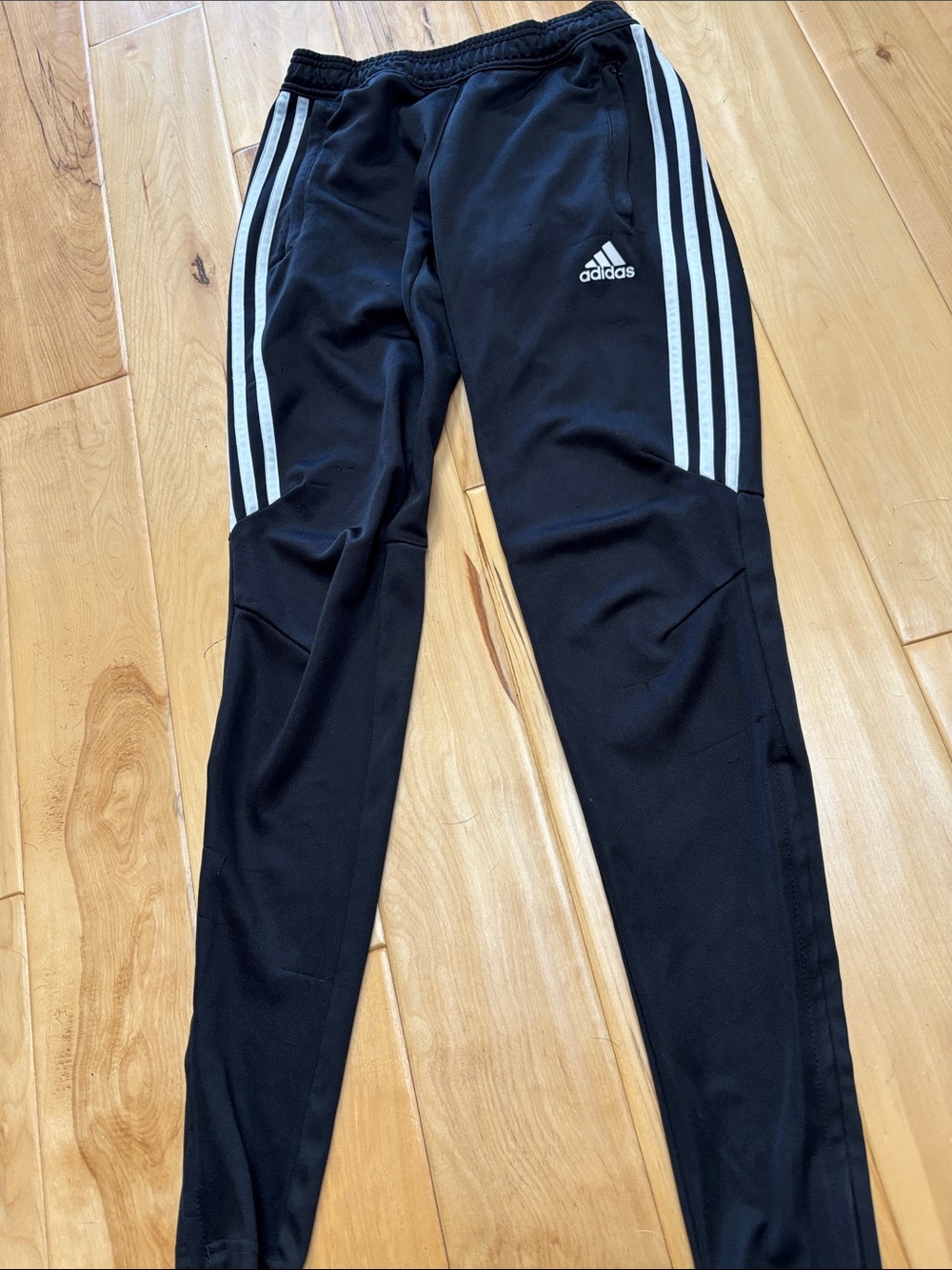 Ladies adidas Black Joggers with White 3-Stripes -